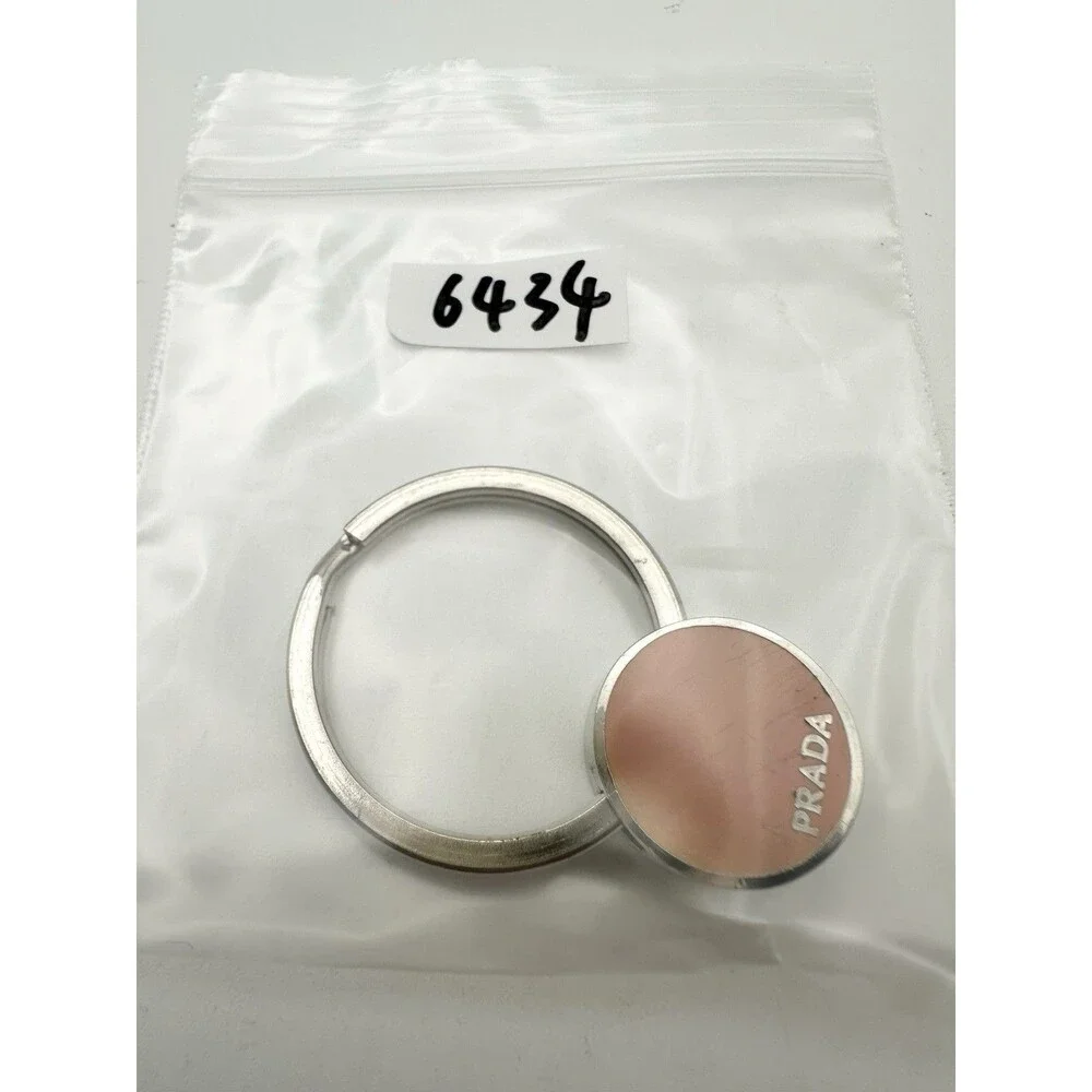 Pre-owned Prada Enamel Key Ring with Metal Logo